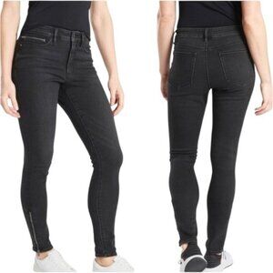 Athleta Sculptek Ultra Skinny Zip Ankle Jeans Size 6 Carbon‎ Wash
